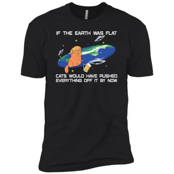 Funny Flat Earth Cat Joke Shirt