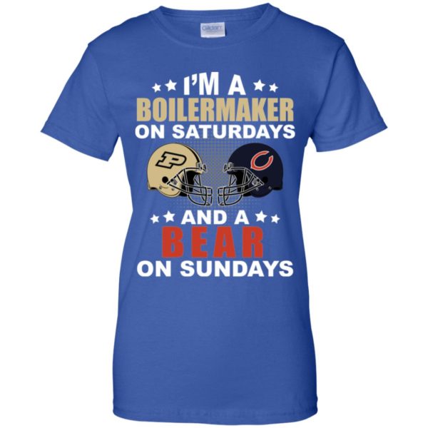 Chicago vs Purdue I'm A Boilermaker On Saturdays And A Bear On Sundays Shirt