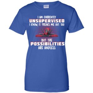 Deadpool I Am Currently Unsupervised I Know It Freaks Me Out Too Shirt image Deadpool I Am Currently Unsupervised I Know It Freaks Me Out Too Shirt