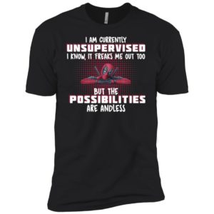 Deadpool I Am Currently Unsupervised I Know It Freaks Me Out Too Shirt image Deadpool I Am Currently Unsupervised I Know It Freaks Me Out Too Shirt