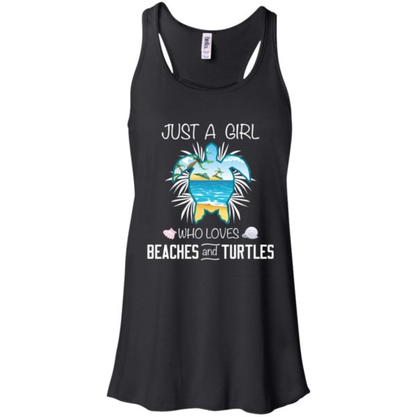 Just A Girl Who Loves Beaches And Turtles Shirt