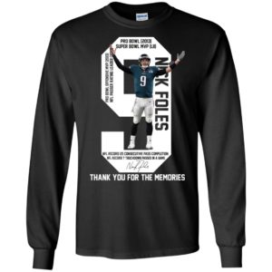 Thank You For The Memories 9 Nick Foles Eagles Shirt