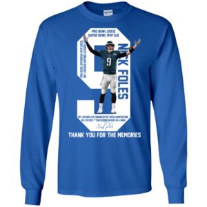 Thank You For The Memories 9 Nick Foles Eagles Shirt