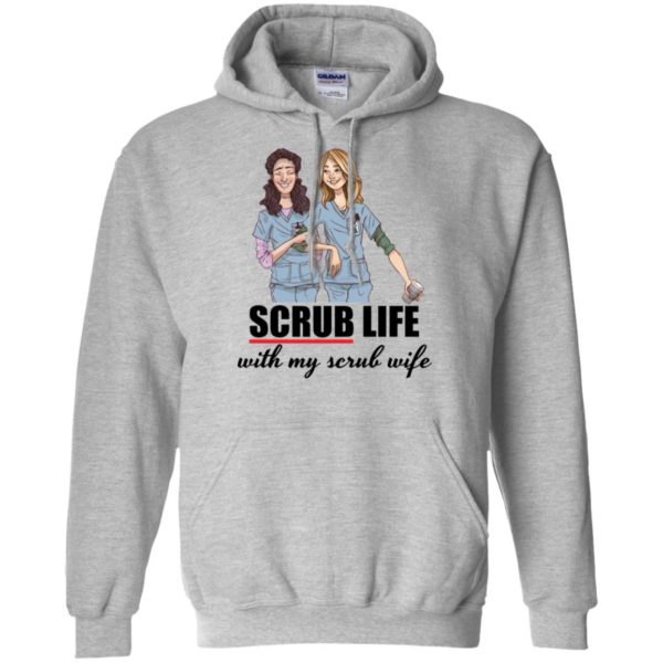 Nurse Student Scrub Life With My Scrub Wife Shirt