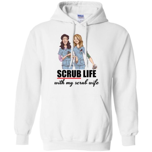 Nurse Student Scrub Life With My Scrub Wife Shirt