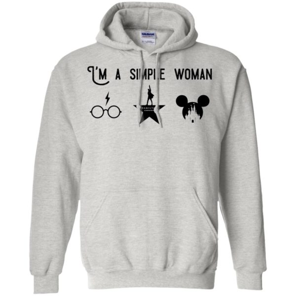 I’m A Simple Woman Love Harry Potter Hamilton And Disney Shirt