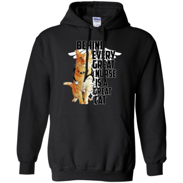 Behind Every Great Nurse Is A Great Cat Goose Shirt