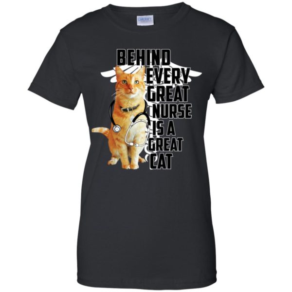 Behind Every Great Nurse Is A Great Cat Goose Shirt