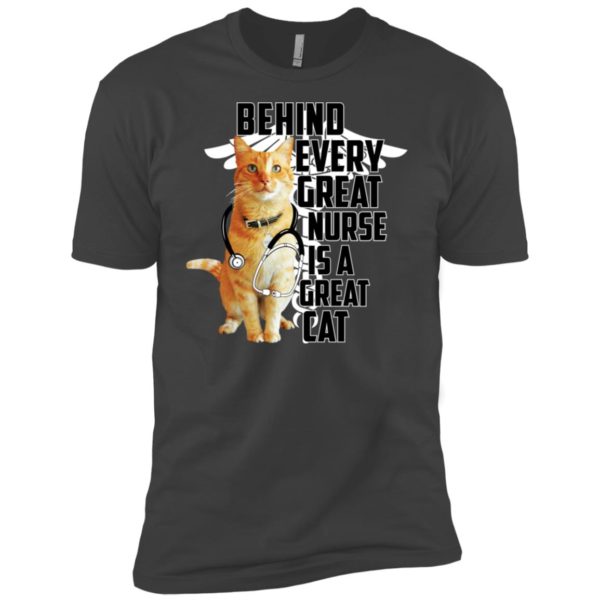 Behind Every Great Nurse Is A Great Cat Goose Shirt