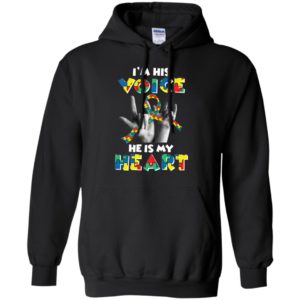 I Am His Voice He Is My Heart Autism Awareness Shirt