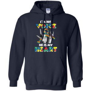 I Am His Voice He Is My Heart Autism Awareness Shirt