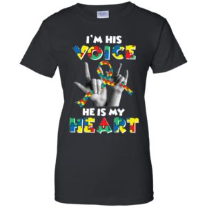 I Am His Voice He Is My Heart Autism Awareness Shirt