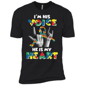 I Am His Voice He Is My Heart Autism Awareness Shirt