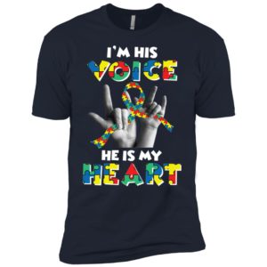 I Am His Voice He Is My Heart Autism Awareness Shirt