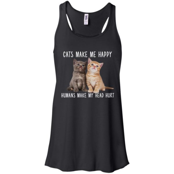 Cats Make Me Happy Humans Make My Head Hurt Shirt