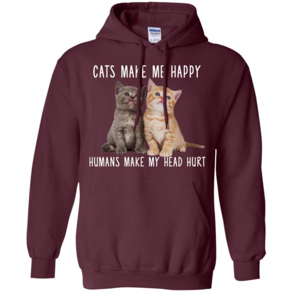 Cats Make Me Happy Humans Make My Head Hurt Shirt