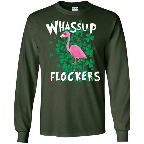 Whassup Flockers Flamingo St Patrick’s Day Shirt