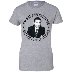 Michael Scott I'm Not Superstitious, But I Am A Little Stitious Shirt image Michael Scott I'm Not Superstitious, But I Am A Little Stitious Shirt