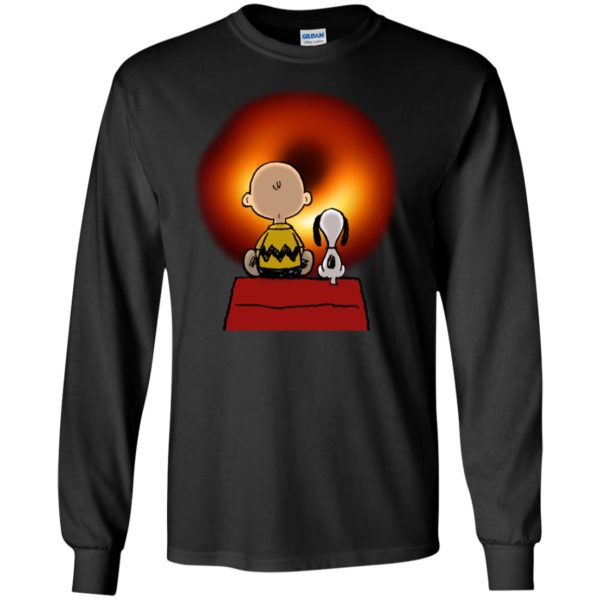 Snoopy And Charlie Brown Watching Cosmic Black Hole Shirt