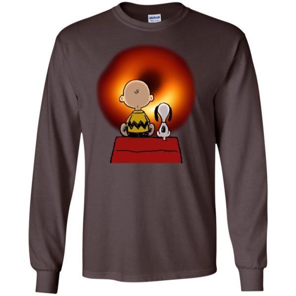 Snoopy And Charlie Brown Watching Cosmic Black Hole Shirt