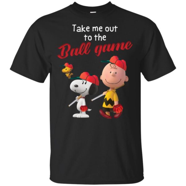 Charlie Brown Snoopy And Woodstock Take Me Out To The Ball Game Shirt