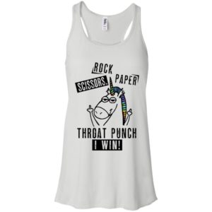 Unicorn Rock Paper Scissors Throat Punch I Win Shirt