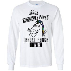 Unicorn Rock Paper Scissors Throat Punch I Win Shirt