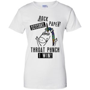 Unicorn Rock Paper Scissors Throat Punch I Win Shirt