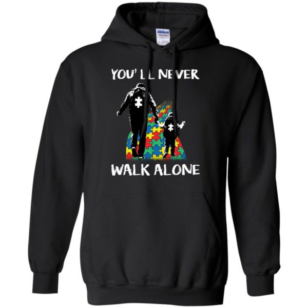 Autism Dad You'll Never Walk Alone Autism Awareness Shirt