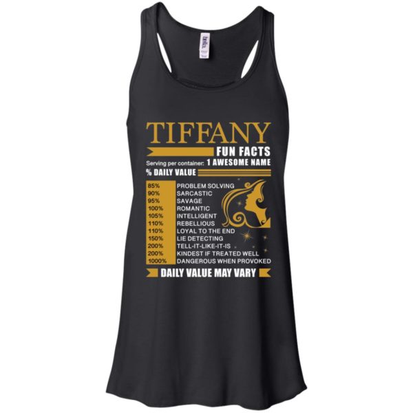 Tiffany Fun Facts Serving Per Container 1 Awesome Name % Daily Value Shirt