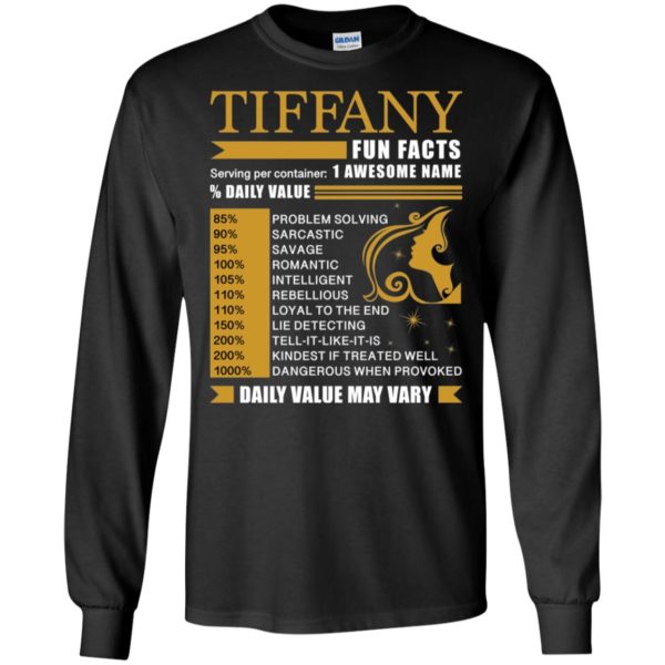 Tiffany Fun Facts Serving Per Container 1 Awesome Name % Daily Value Shirt