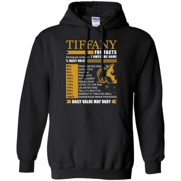 Tiffany Fun Facts Serving Per Container 1 Awesome Name % Daily Value Shirt