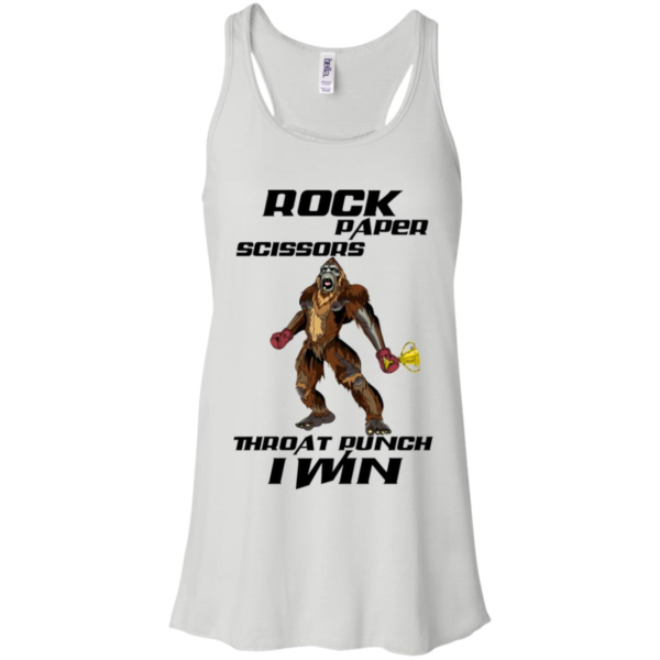 Bigfoot Boxing Rock Paper Scissors Throat Punch I Win Shirt