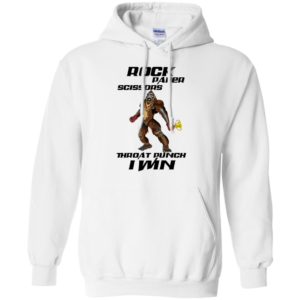 Bigfoot Boxing Rock Paper Scissors Throat Punch I Win Shirt image Bigfoot Boxing Rock Paper Scissors Throat Punch I Win Shirt