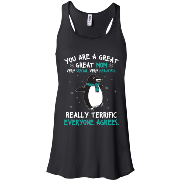 Penguin Mom You Are a Great Great Mom Shirt