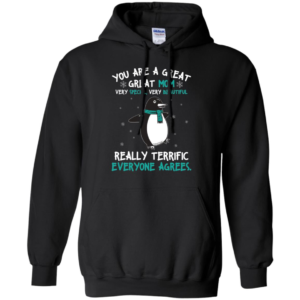 Penguin Mom You Are a Great Great Mom Shirt