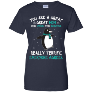 Penguin Mom You Are a Great Great Mom Shirt