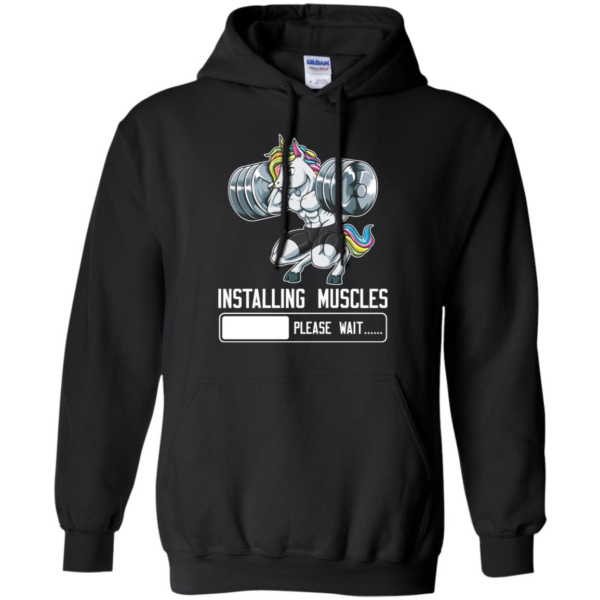 Installing Muscles Please Wait Unicorn Lifting Shirt