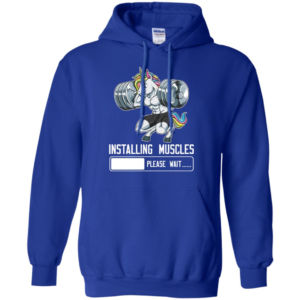 Installing Muscles Please Wait Unicorn Lifting Shirt