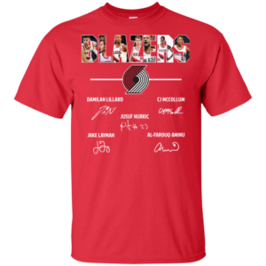 Blazers Damian Lillard CJ McCollum and Jusuf Nurkic Signature Shirt
