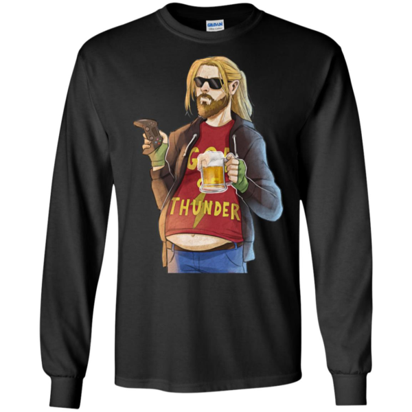 Fat Thor God Of Thunder Like Beer and Game Shirt