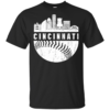 Downtown Cincinnati Ohio Skyline Baseball Shirt