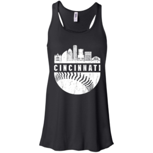 Downtown Cincinnati Ohio Skyline Baseball Shirt