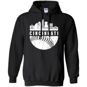Downtown Cincinnati Ohio Skyline Baseball Shirt