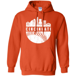 Downtown Cincinnati Ohio Skyline Baseball Shirt