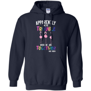 Flamingos Apparently We're Trouble When We Are Together Who Knew Shirt