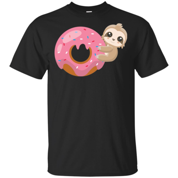 Baby Sloth On Donut Funny Shirt