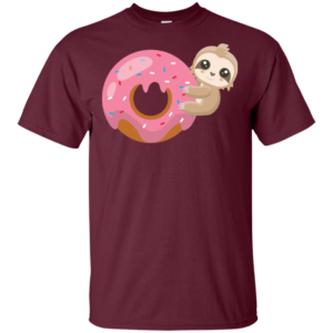 Baby Sloth On Donut Funny Shirt