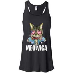 4th Of July Cat US Flag Sunglasses Meowica Shirt