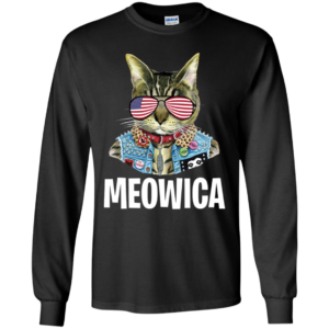 4th Of July Cat US Flag Sunglasses Meowica Shirt